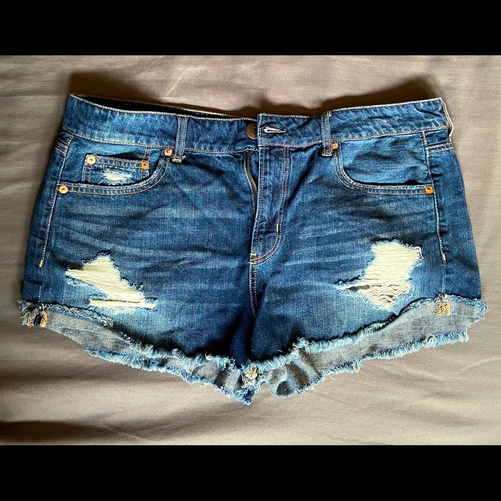 American Eagle Distressed Tomboy Shorts